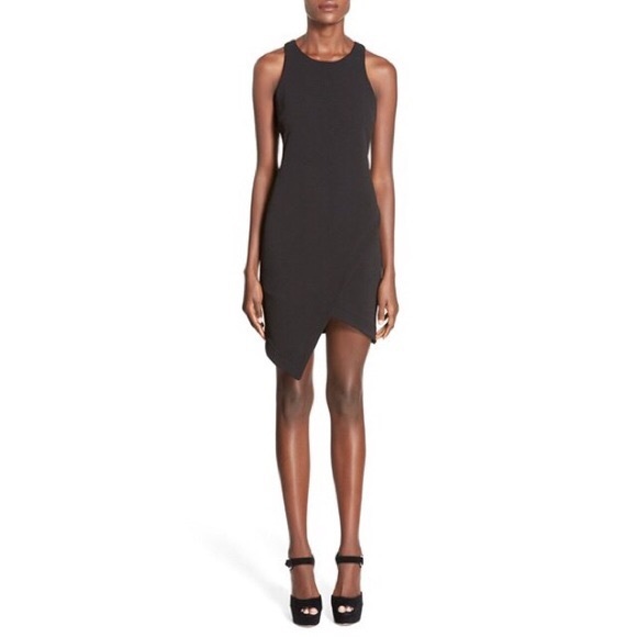 Leith Dresses & Skirts - Leith Black Mini Asymmetrical Black Dress